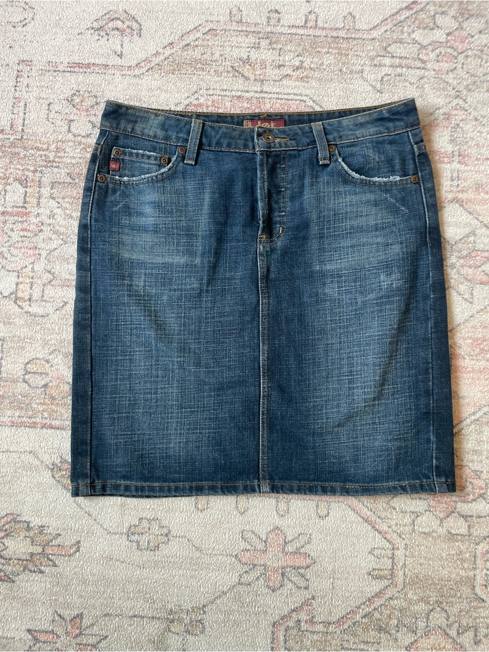Lei Denim Western Mini Skirt Fall Womens L